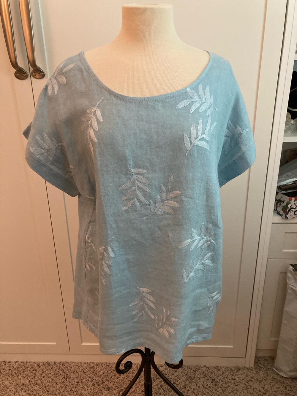 Linen hi-lo shirt made in Italy